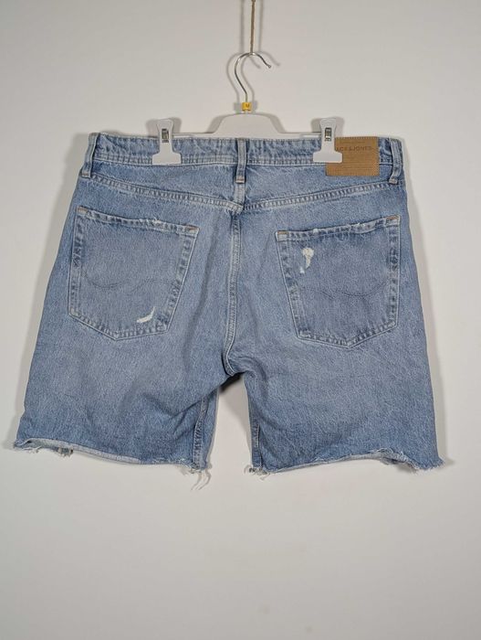 Blugi scurți Jack & Jones, croială lejeră, denim albastru, Y2K