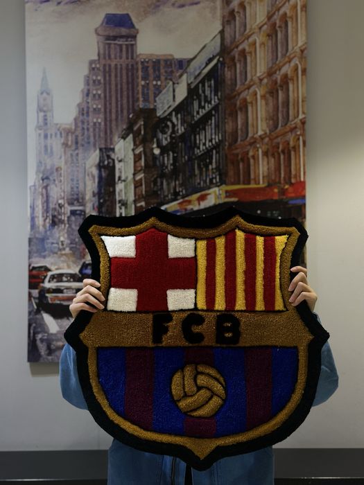 тафтинговый ковер с логотипом Барселоны
