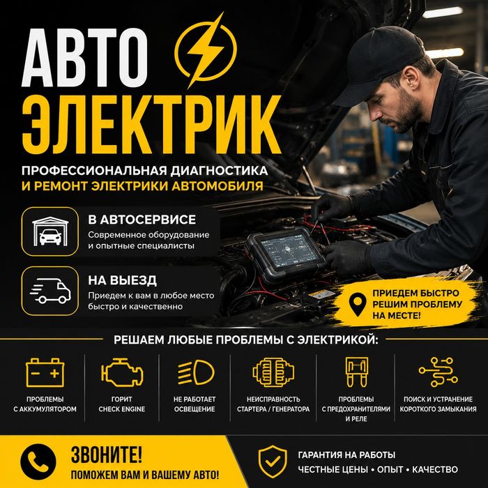 Автоэлектрик Выезд Диагностика