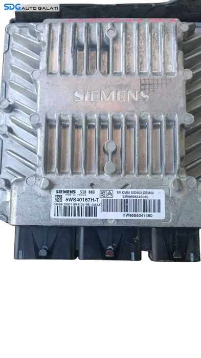 ECU Calculator Confort Motor Peugeot 407 2.0 Diesel 2004 - 2010 Cod 5WS40167H-T SW9658345080 [M8512]