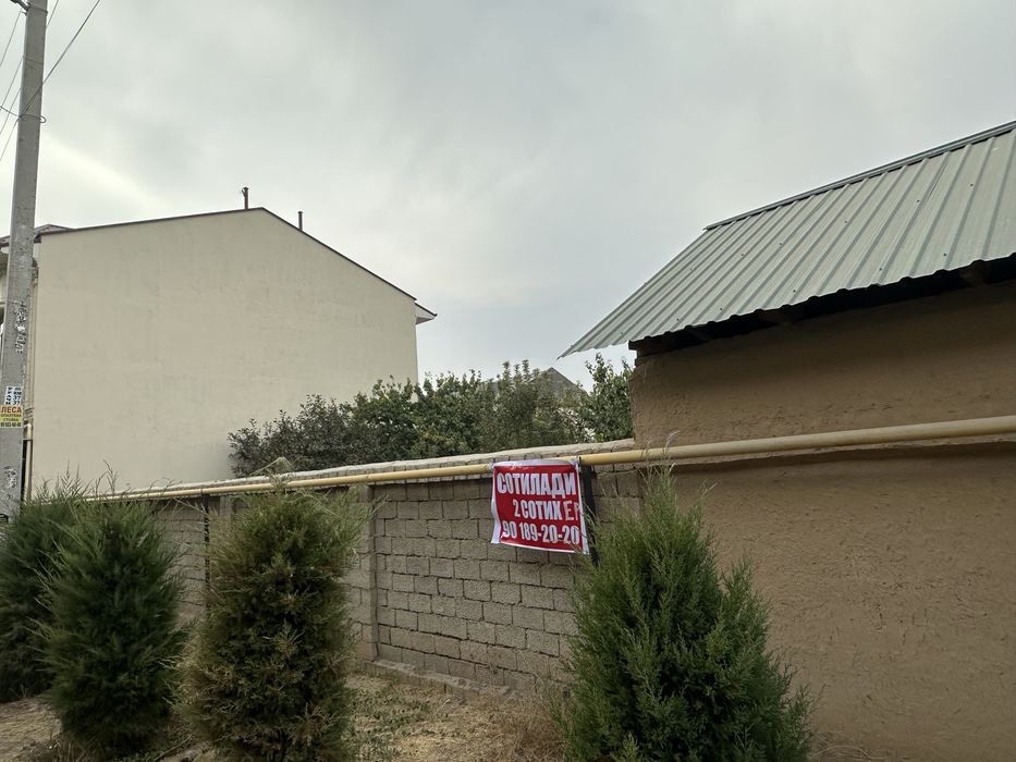 2 сотих ер сотилади. Манзил: Янги 16 йиллик, Бунёдкор махалласи!