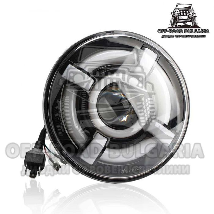 Кръгли LED Фарове 7 инч 200W за Lada Niva Jeep Wrangler Cherokee KJ