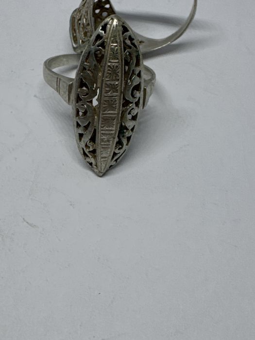 сребърен дамски пръстен бадем 4.22гр 925