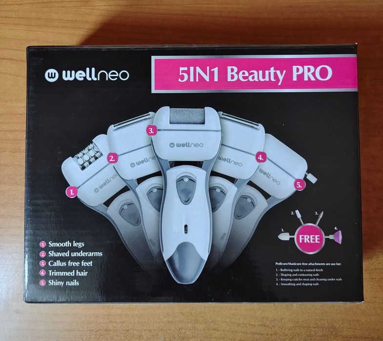 Aparat epilare 5 in 1 Wellneo Beauty Pro - set complet, ca nou