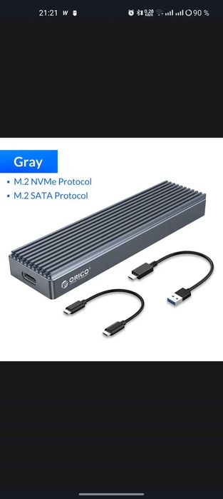 Orico M2, NVME case 10Gb/s Type-C на USB3.0