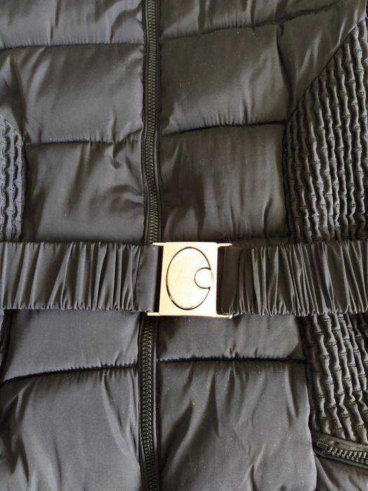 Вталено черно зимно яке