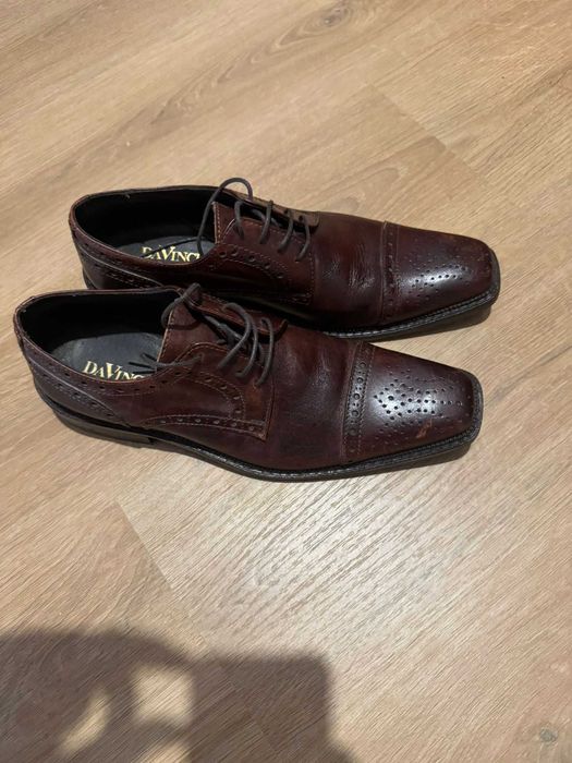 Pantofi barbatesti din piele Da Vinci, marimea 42, Made in Italy
