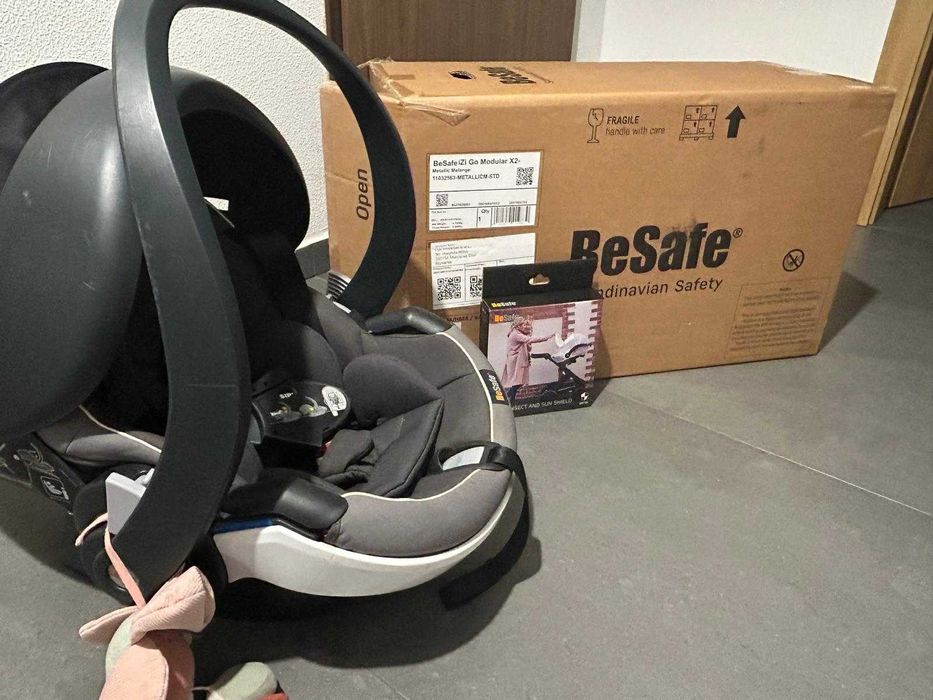 Scoica auto BeSafe iZi Go Modular X2 i-Size, culoare Metallic Melange
