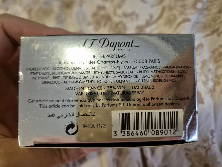 Нов мъжки парфюм S.T.DUPONT BE Exceptlonal