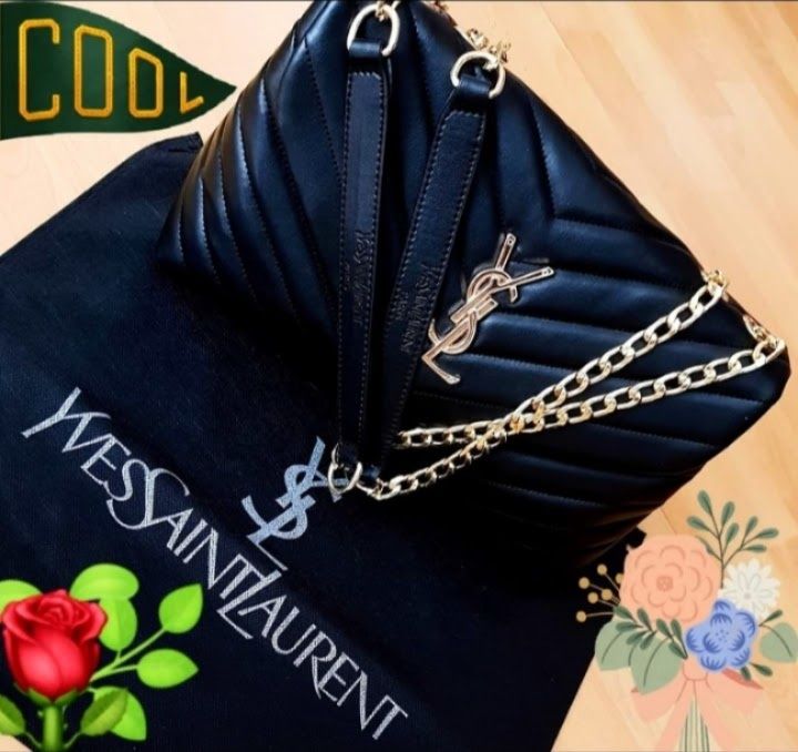 Geanta damă super model, logo metalic, saculet, etichetă