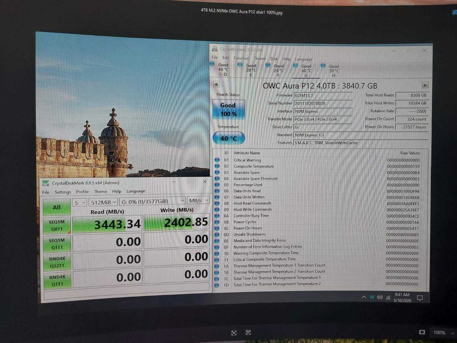 4TB M.2 NVMe OWC Aura P12 , PCIe 3.0
