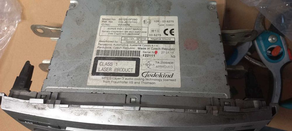 CD радио система за Тойота Версо