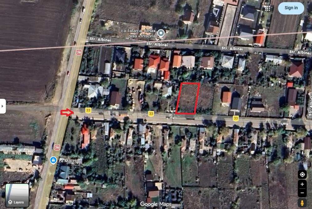 Teren de vânzare ,724 mp - 32,5 euro mp– Tatarca / Tulucești (aproape de DN)