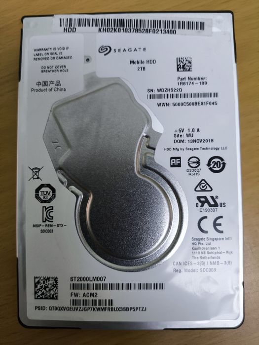 Продам Hdd 2,5" Seagate 2 tb