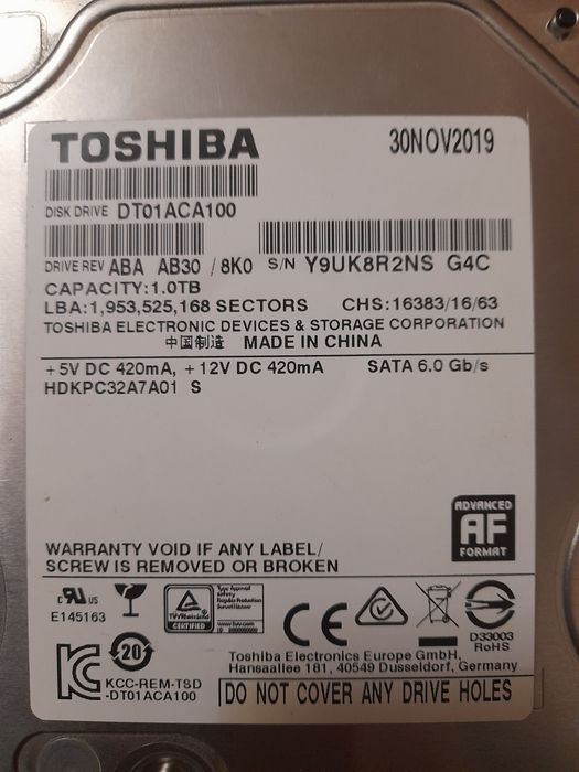 Жесткий диск SATA