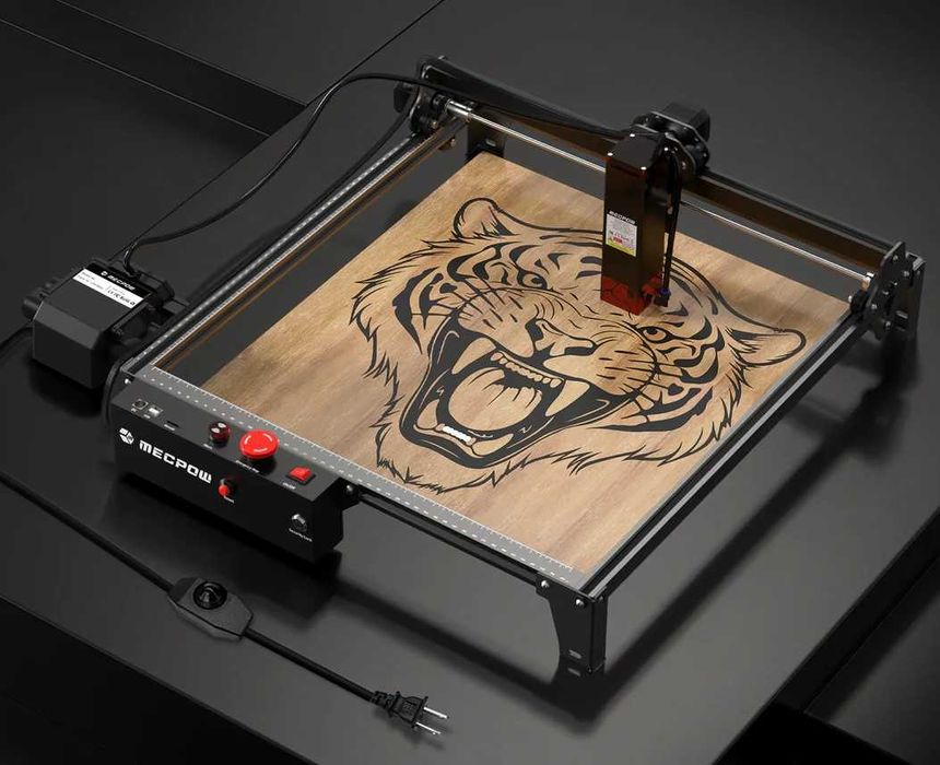 Laser CNC Mecpow X3 Pro, 10W optic real, 410x400mm + Air assist -NOU