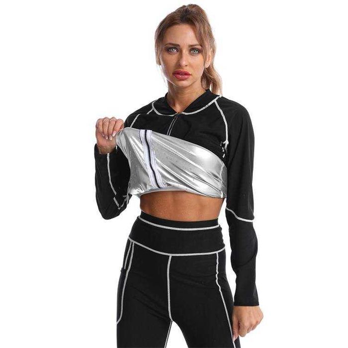 Костюм с эффектом сауны, жиросжигающий, для похудения, двойка