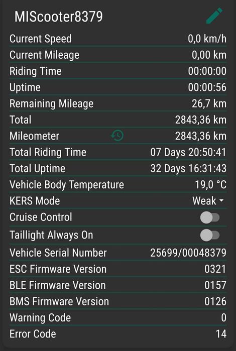 Електрическа тротинетка Xiaomi с проблем (error 14)