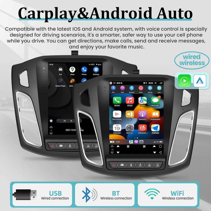 Мултимедия Двоен дин Навигация за Ford Focus 9.7 инча Android DIN Форд