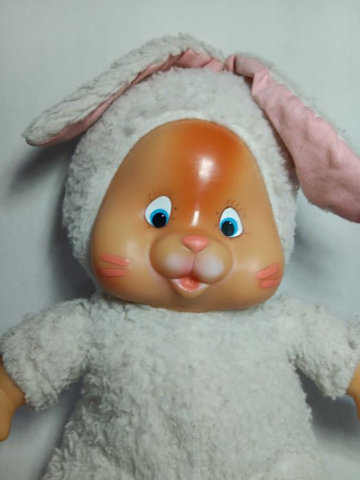 Jucarie Iepuras Aradeanca, de colectie, 35 cm, Perioada comunista RSR