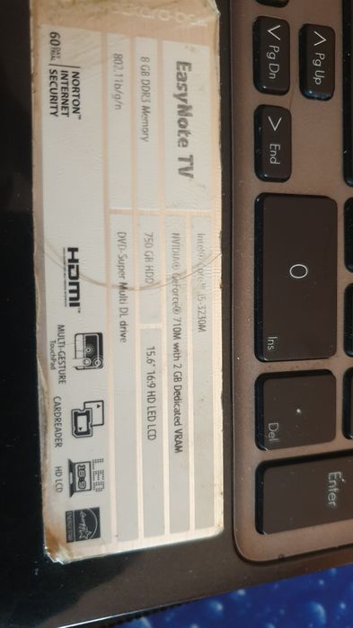 Notebok name: Packard bell