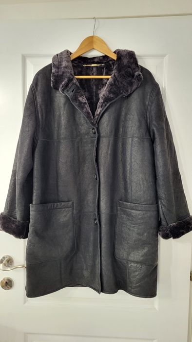Geaca imblanita  din piele