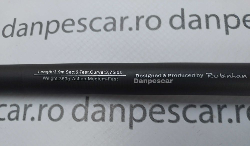 Lanseta carbon ROBINHAN HARRIER Tele Carp 3,90m 3,75lbs INELE METALICE