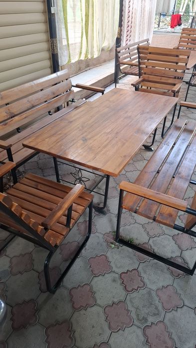 Скамейка стол2×1 , кресла