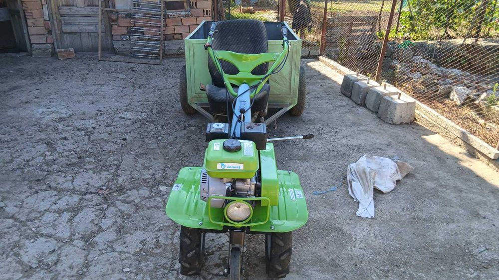 Мотофреза GARDENIA GD 500 B3 M. 7HP . Продава се комплекп к ремарке! Много запазени. 2021г.