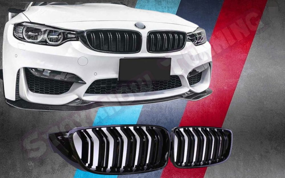 Черни двойни бъбреци пиано лак БМВ BMW F32 F33 F36 F82 F83 2013 - 2017