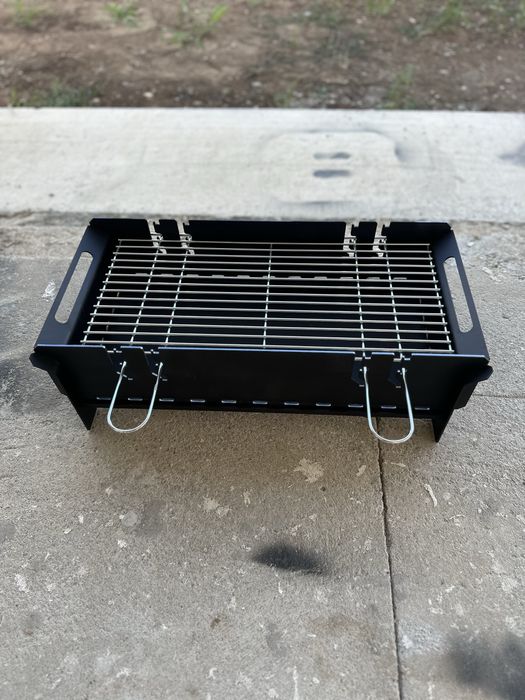 Vand gratar portabil din tabla de 3mm, inaltime ajustabila,gratar inox