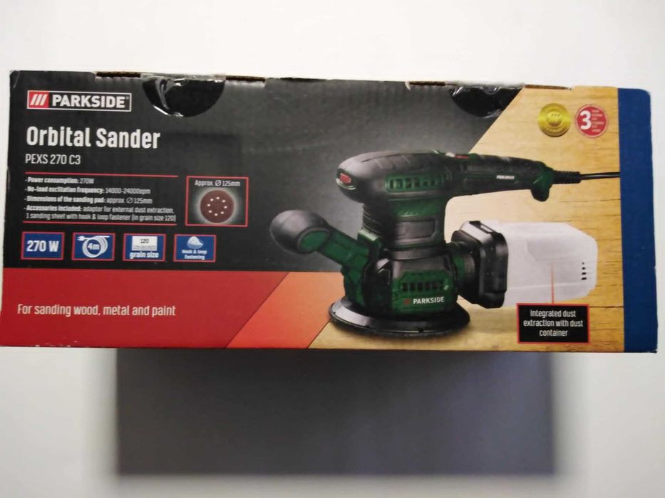 Ъглошлайф PARKSIDE PWS 125 F5 1200W и PARKSIDE ексцентрична виброшлайф машина 125мм 270W / PEXS 270 C3