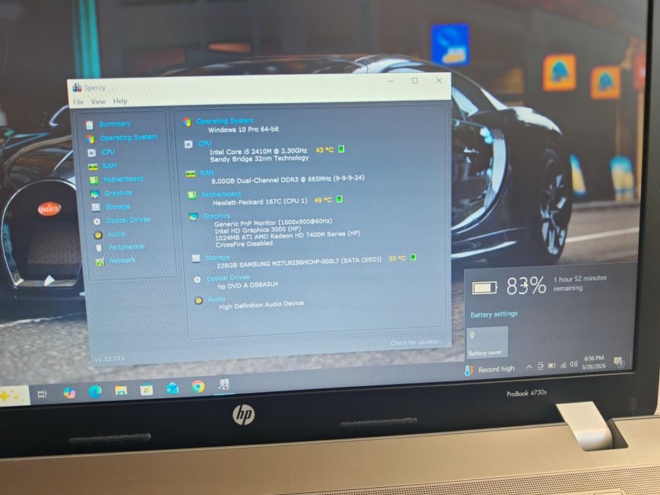 Laptop HP Probook cu ssd