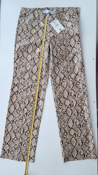 Pantaloni drepti snakeskin