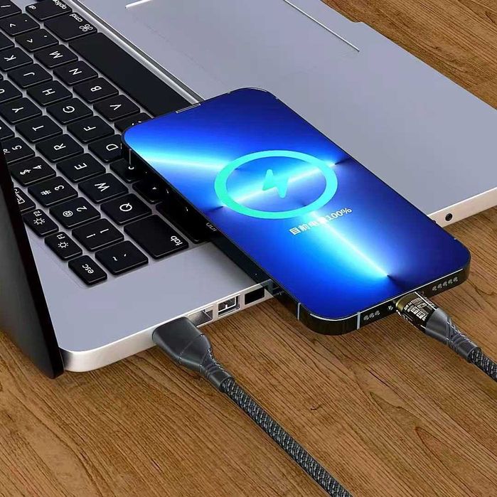 Cablu Încărcare USB-C Wyred by Monga Wyre 100C B, PD 100W 5A, 1m, Alb