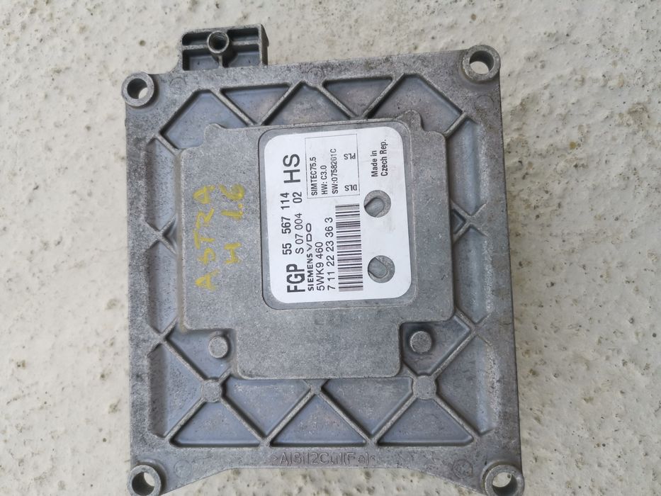 Calculator motor Opel Astra H 1.6  z16xer 55567114, 5WK9460 55 567 114