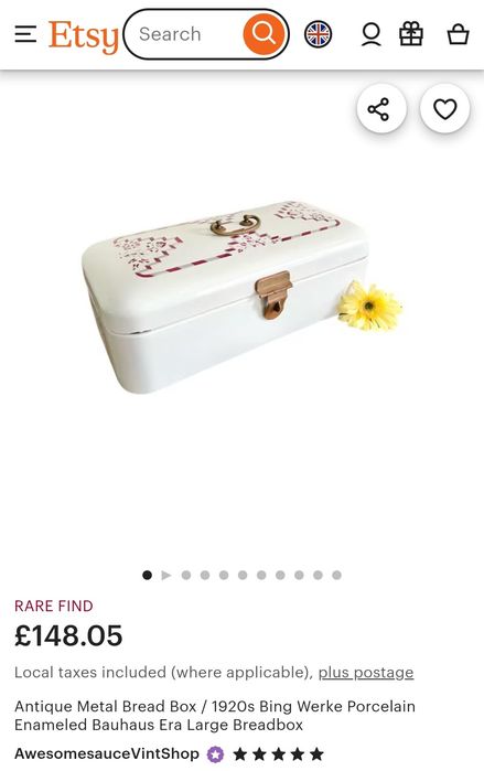 Емайлирана кутия за хляб 1920г.