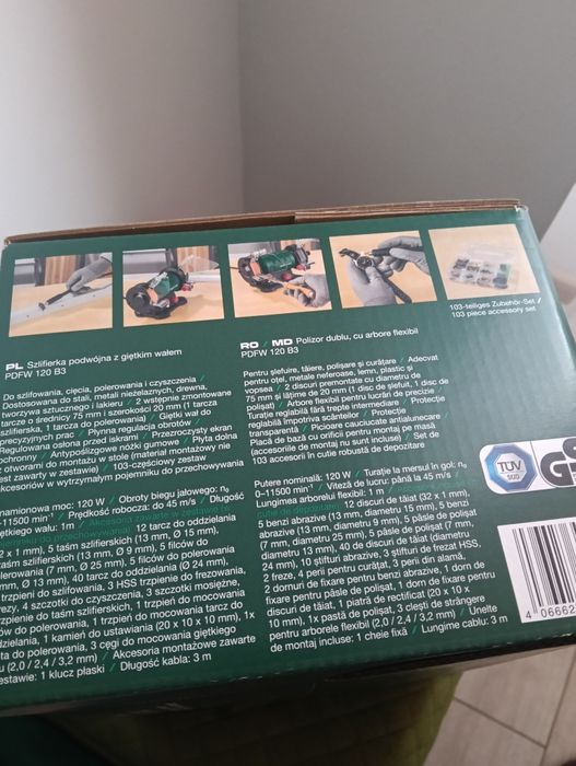 Polizor dublu cu arbore flexibil parkside