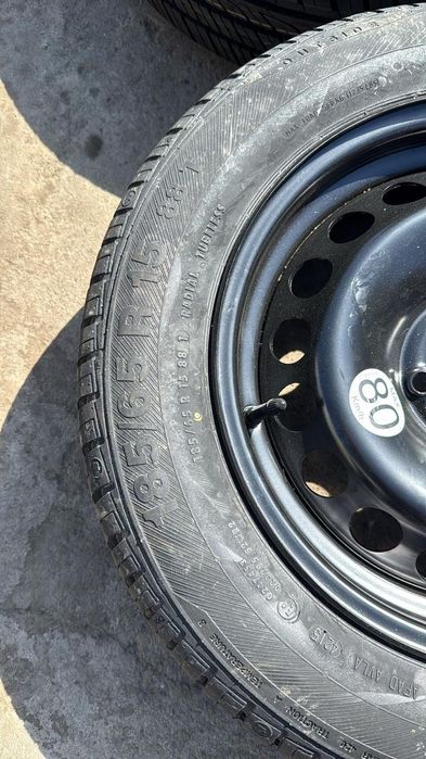 set 4 jante anvelope + jante dacia logan rezerve 185/65/r15