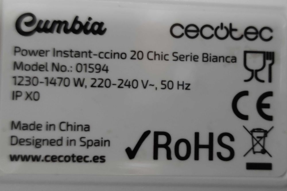 Продавам Кафе машина Cecotec Power Instant-ccino 20, 1470 W, 20 бара