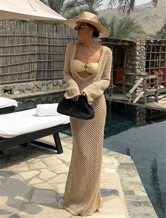 Пляжное платье сетка