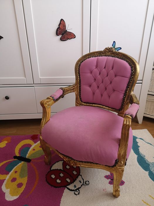 Scaun de printesa, roz, pentru fetite
