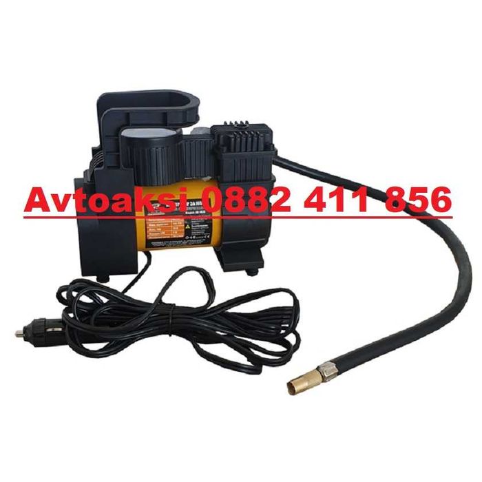 Компресор за помпане метален с манометър 12V -1430