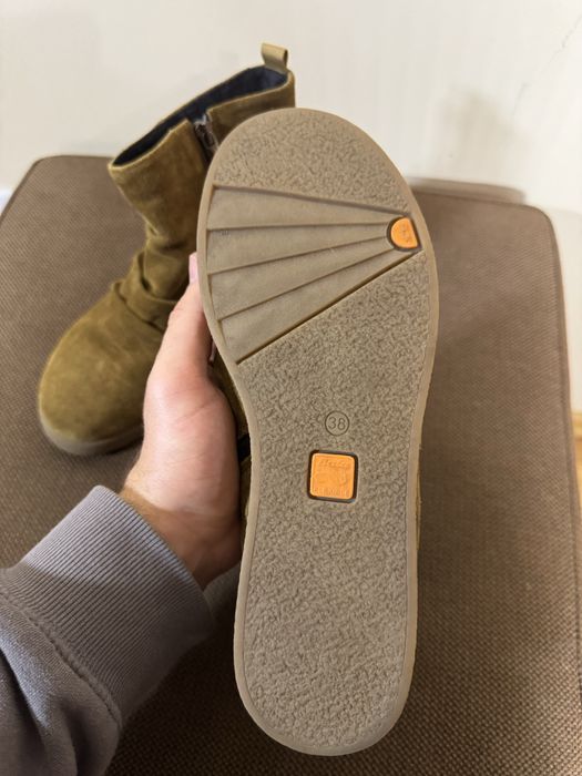 Ghete de catifea kaki marimea 38 de dama