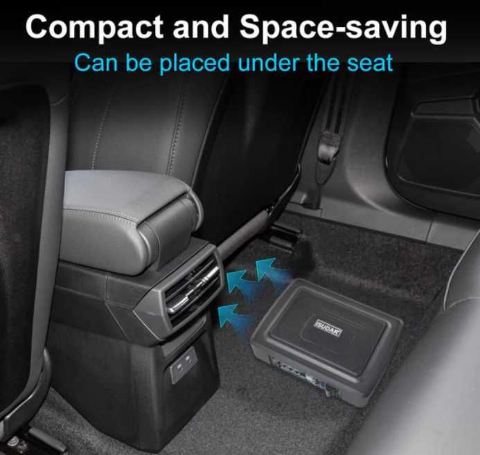 Subwoofer Auto Activ ISUDAR Slim Sub Scaun | Amplificator Integrat NOU