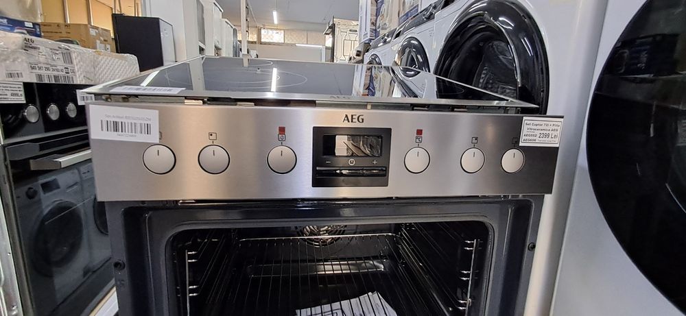 Set AEG Cuptor 72l + plita vitroceramica Import Germania Garanție