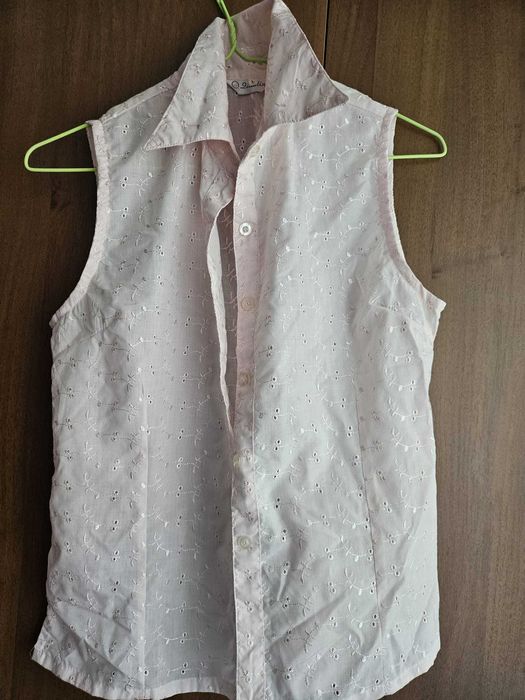 Camasa fara maneci bumbac brodata