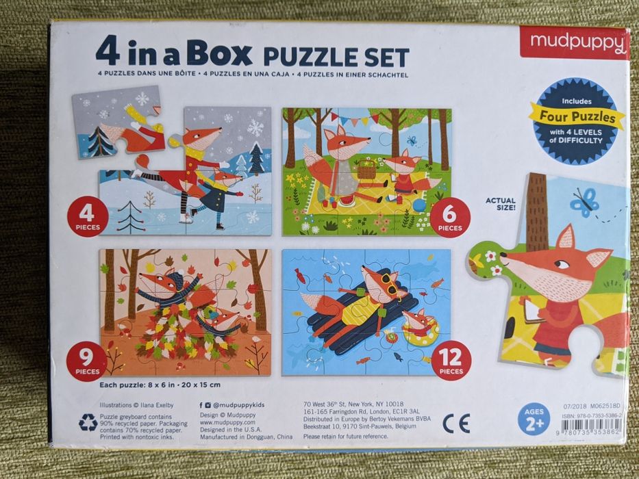 Пъзели 4 броя в кутия, Сезоните, 2+ г. САЩ