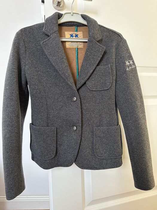 Sacou La Martina gri marimea 42 S blazer original elegant