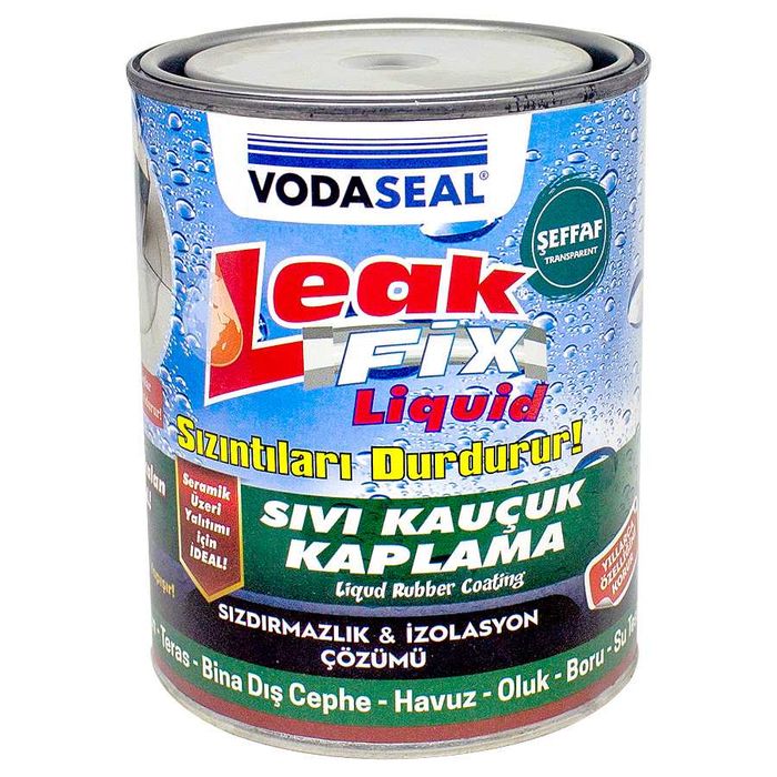 Течна гума за хидроизолация LEAK FIX , 800 грама, Бяла или Безцветна